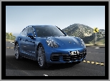 2017, Niebieski, Porsche Panamera 4S Diesel Sport Turismo 971